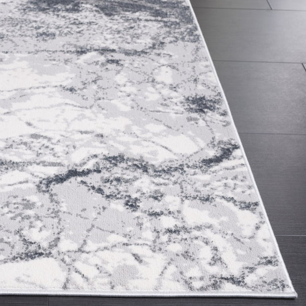 Safavieh Alenia Abstract Two-Tone Grey Power-Loomed Polyester Rug for Modern Living Spaces 5'-3" x 7'-6" ALN111F-5