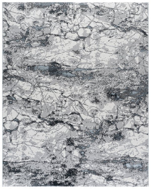 Safavieh Alenia Abstract Two-Tone Grey Power-Loomed Polyester Rug for Modern Living Spaces 8'-0" x 10'-0" ALN111F-8