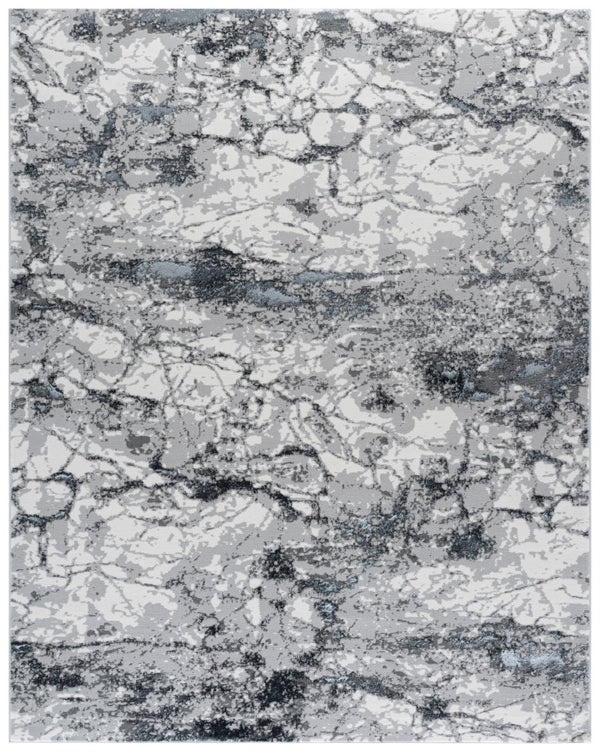Safavieh Alenia Abstract Two-Tone Grey Power-Loomed Polyester Rug for Modern Living Spaces 8'-0" x 10'-0" ALN111F-8