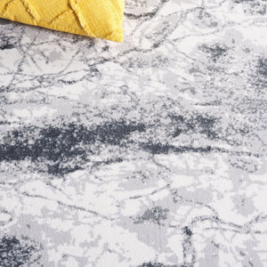 Safavieh Alenia Abstract Two-Tone Grey Power-Loomed Polyester Rug for Modern Living Spaces 8'-0" x 10'-0" ALN111F-8