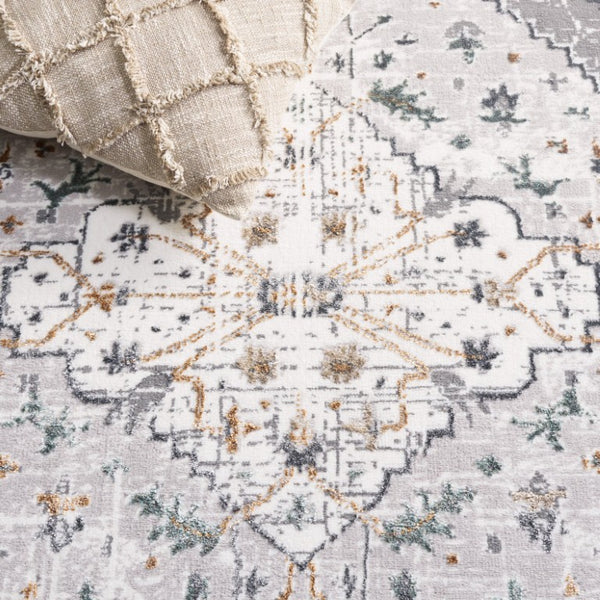Safavieh Alenia Distressed Traditional Area Rug Power Loomed Polyester Jute for Living Rooms 5'-3" x 7'-6" ALN112F-5