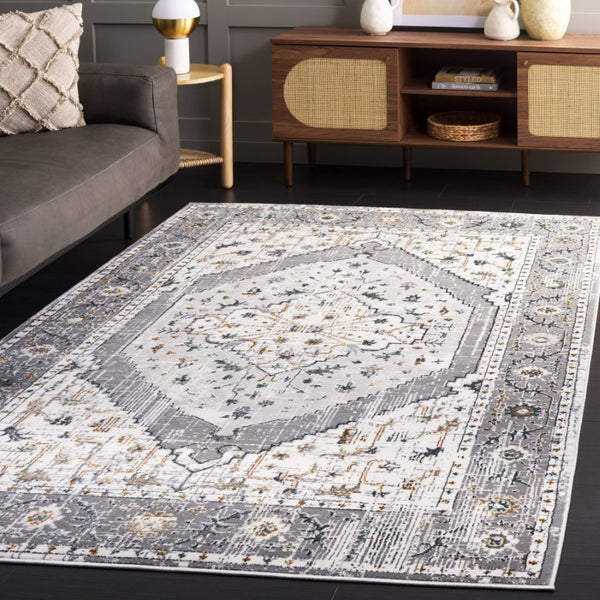 Safavieh Alenia Distressed Traditional Area Rug Power Loomed Polyester Jute for Living Rooms 5'-3" x 7'-6" ALN112F-5