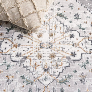 Safavieh Alenia Distressed Traditional Area Rug Power Loomed Polyester Jute for Living Rooms 6'-0" x 9'-0" ALN112F-6