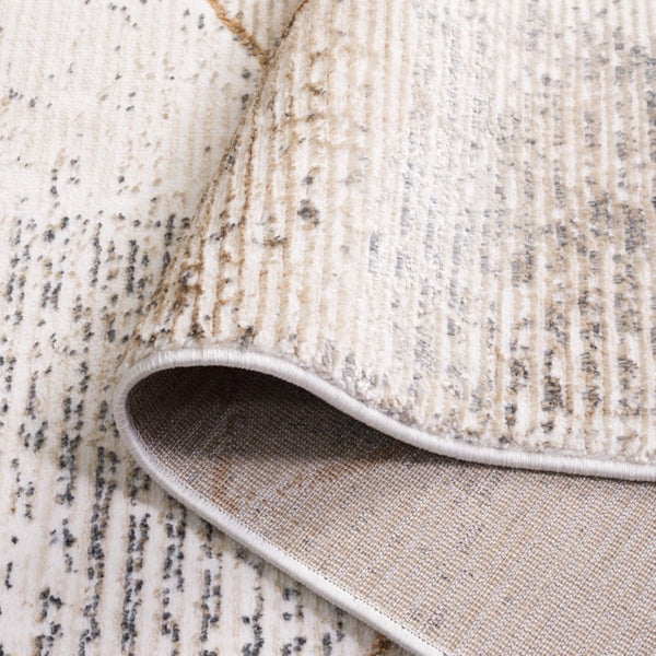Safavieh Alenia Geometric Area Rug Power Loomed Low Pile Neutral Tones for Modern Living Rooms 5'-3" x 7'-6" ALN115B-5