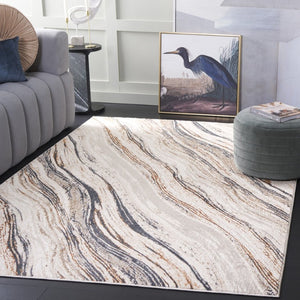 Safavieh Alenia Power Loomed Beige Area Rug Turkish Polyester Jute Low Pile Living Room 5'-3" x 7'-6" ALN116B-5