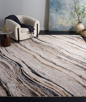 Safavieh Alenia Power Loomed Beige Area Rug Turkish Polyester Jute Low Pile Living Room 8'-0" x 10'-0" ALN116B-8