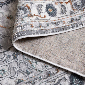 Safavieh Alenia Contemporary Grey/Dark Grey Area Rug 5'2" X 7' Low Pile 3/8" Power-Loomed Turkey, Durable Elegance ALN117H-5