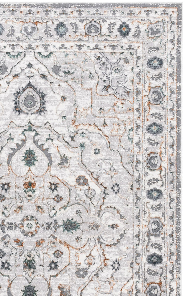 Safavieh Alenia Contemporary Grey/Dark Grey Area Rug 5'2" X 7' Low Pile 3/8" Power-Loomed Turkey, Durable Elegance ALN117H-5