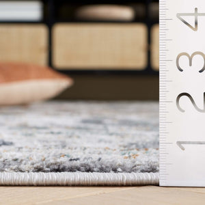 Safavieh Alenia Power-Loomed Bordered Geometric Rug in Polyester Jute Blend for Living Rooms ALN117H-8