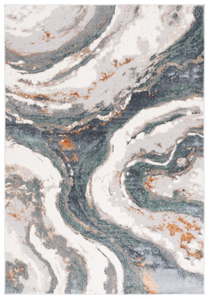 Safavieh Alenia Power Loomed Area Rug Soft Ivory Grey Blue Polyester Jute Blend Floor Accent 5'-3" x 7'-6" ALN120A-5