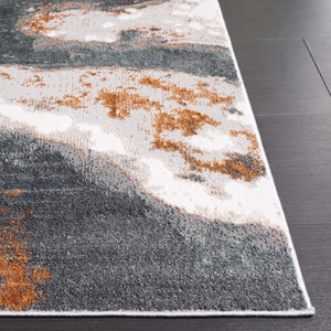 Safavieh Alenia Power Loomed Area Rug Soft Ivory Grey Blue Polyester Jute Blend Floor Accent 5'-3" x 7'-6" ALN120A-5