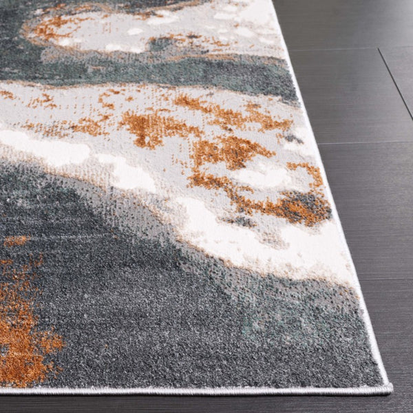Safavieh Alenia Power Loomed Area Rug Soft Ivory Grey Blue Polyester Jute Blend Floor Accent 5'-3" x 7'-6" ALN120A-5