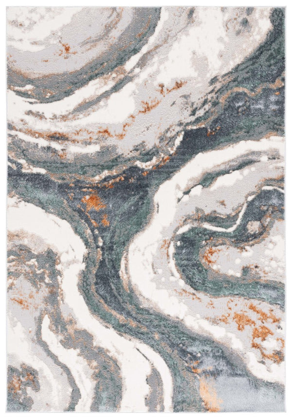 Safavieh Alenia Power Loomed Area Rug Soft Ivory Grey Blue Polyester Jute Blend Floor Accent 6'-0" x 9'-0" ALN120A-6