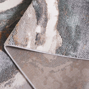 Safavieh Alenia Power Loomed Area Rug Soft Ivory Grey Blue Polyester Jute Blend Floor Accent 6'-0" x 9'-0" ALN120A-6