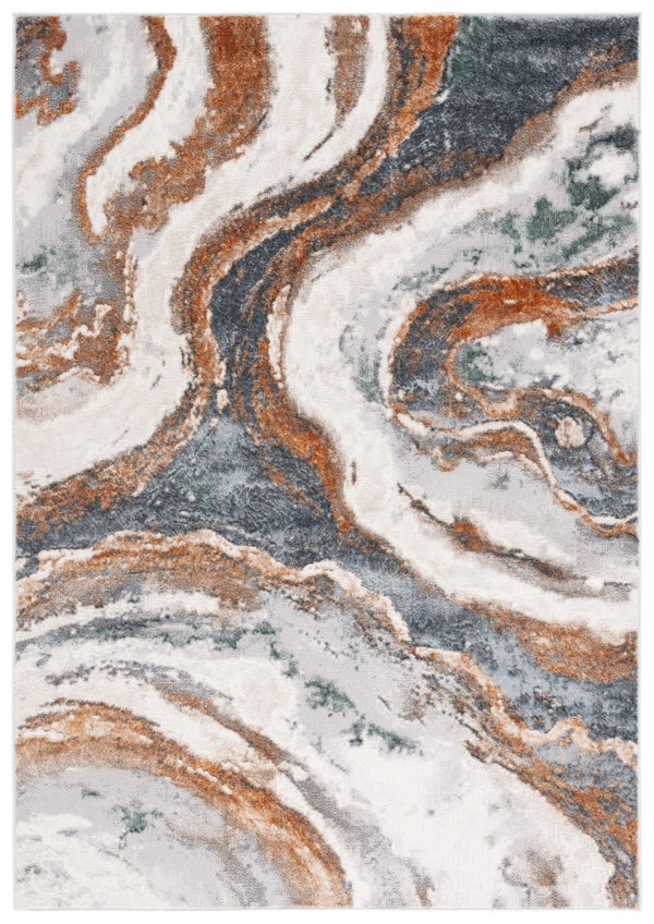 Safavieh Alenia Abstract Marble Inspired Area Rug in Polyester Jute Blend for Living Rooms ALN124F-8