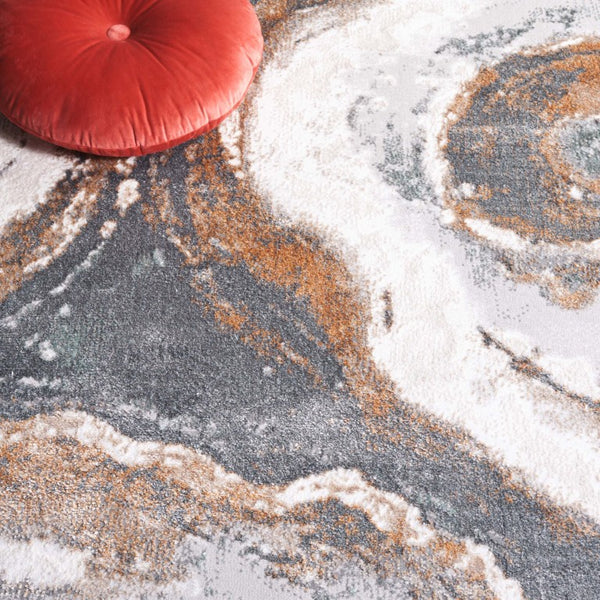 Safavieh Alenia Abstract Marble Inspired Area Rug in Polyester Jute Blend for Living Rooms ALN124F-8