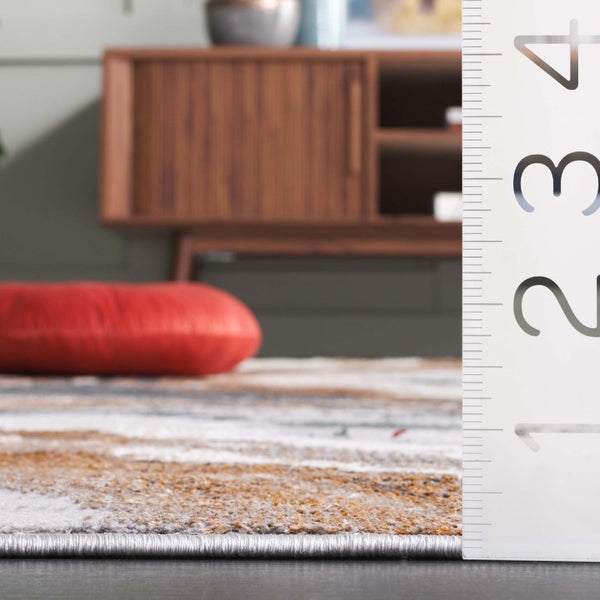 Safavieh Alenia Abstract Marble Inspired Area Rug in Polyester Jute Blend for Living Rooms ALN124F-8