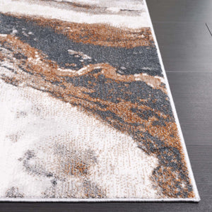 Safavieh Alenia Abstract Marble Inspired Area Rug in Polyester Jute Blend for Living Rooms ALN124F-8