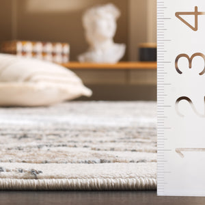 Safavieh Alenia Contemporary Beige-Ivory & Blue Area Rug 5'2"X7' Low-Profile Power-Loomed Turkey Durable Elegance ALN140B-5