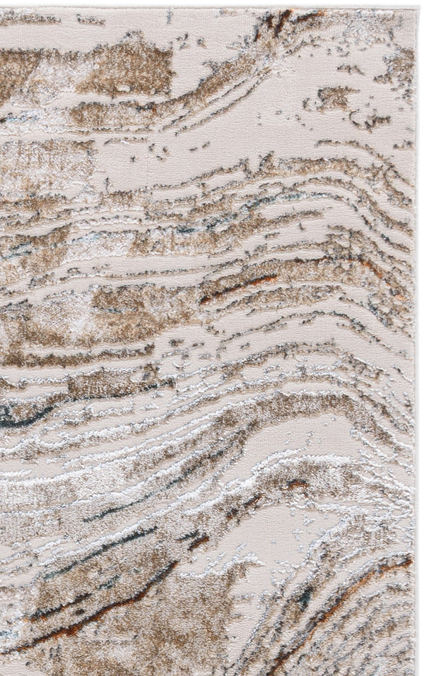 Safavieh Alenia Contemporary Beige-Ivory & Blue Area Rug 5'2"X7' Low-Profile Power-Loomed Turkey Durable Elegance ALN140B-5