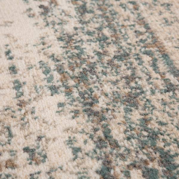 AMER Rugs Alpine Grace ALP-10 Power-Loomed Machine Made Polypropylene Transitional Striped Rug Ivory 7'10" x 10'2"