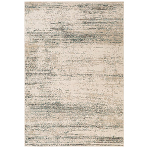 AMER Rugs Alpine Grace ALP-10 Power-Loomed Machine Made Polypropylene Transitional Striped Rug Ivory 7'10" x 10'2"