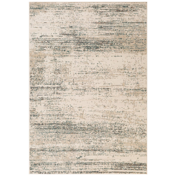 AMER Rugs Alpine Grace ALP-10 Power-Loomed Machine Made Polypropylene Transitional Striped Rug Ivory 7'10" x 10'2"