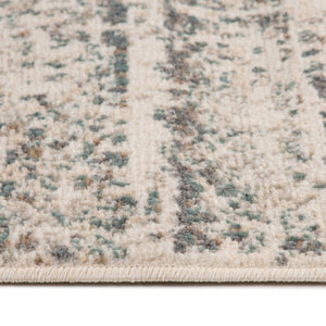 AMER Rugs Alpine Grace ALP-10 Power-Loomed Machine Made Polypropylene Transitional Striped Rug Ivory 7'10" x 10'2"