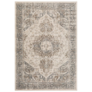 Amer Rugs Alpine Traditional Medallion Power-loom Area Rug - Durable, Eye-catching Design For Any Space Light Beige Polypropylene Alp115376