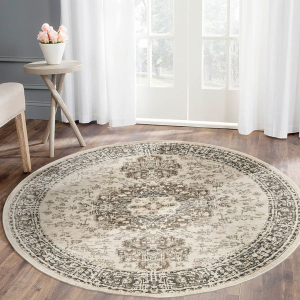 Amer Rugs Alpine Traditional Medallion Power-loom Area Rug - Durable, Eye-catching Design For Any Space Light Beige Polypropylene Alp11710710