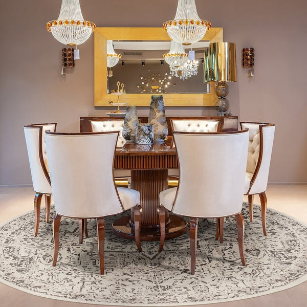 Amer Rugs Alpine Traditional Medallion Power-loom Area Rug - Durable, Eye-catching Design For Any Space Light Cream Polypropylene Alp12710710