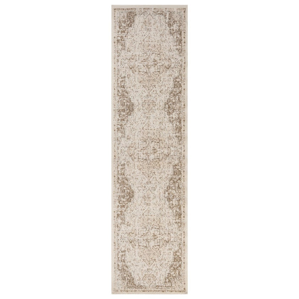 Amer Rugs Alpine Traditional Medallion Power-loom Area Rug - Durable, Eye-catching Design For Any Space Light Cream Polypropylene Alp122710