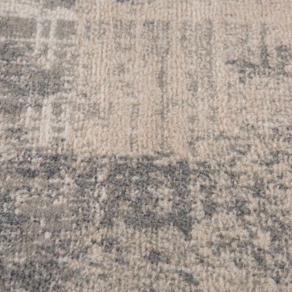 AMER Rugs Alpine Cel ALP-3 Power-Loomed Machine Made Polypropylene Modern & Contemporary Abstract Rug Light Blue 7'10" x 10'2"