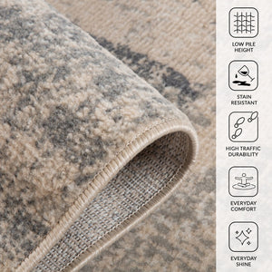 Amer Rugs Alpine Contemporary Power-loomed Area Rug – Stylish, Durable Addition For Any Interior Design Space Light Blue Polypropylene Alp35376