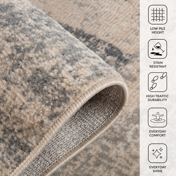 Amer Rugs Alpine Contemporary Power-loomed Area Rug – Stylish, Durable Addition For Any Interior Design Space Light Blue Polypropylene Alp35376