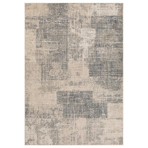AMER Rugs Alpine Cel ALP-3 Power-Loomed Machine Made Polypropylene Modern & Contemporary Abstract Rug Light Blue 7'10" x 10'2"