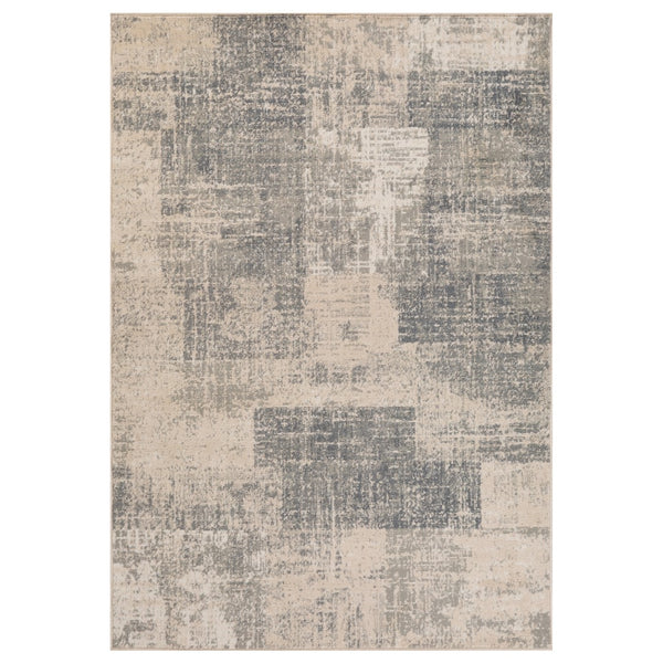 AMER Rugs Alpine Cel ALP-3 Power-Loomed Machine Made Polypropylene Modern & Contemporary Abstract Rug Light Blue 7'10" x 10'2"