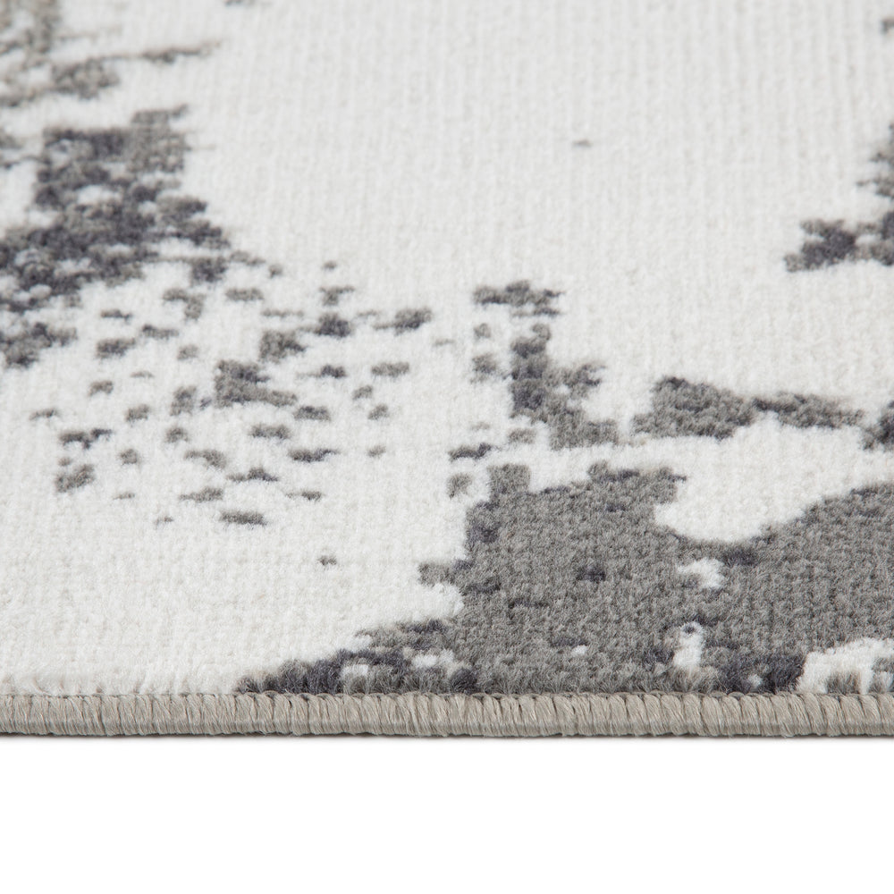 AMER Rugs Alpine Ehra ALP-6 Power-Loomed Machine Made Polypropylene Modern & Contemporary Abstract Rug Ivory 7'10" x 10'2"