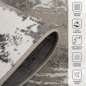 Amer Rugs Alpine Contemporary Power-loomed Area Rug – Stylish, Durable Addition For Any Interior Design Space Ivory Polypropylene Alp6106139