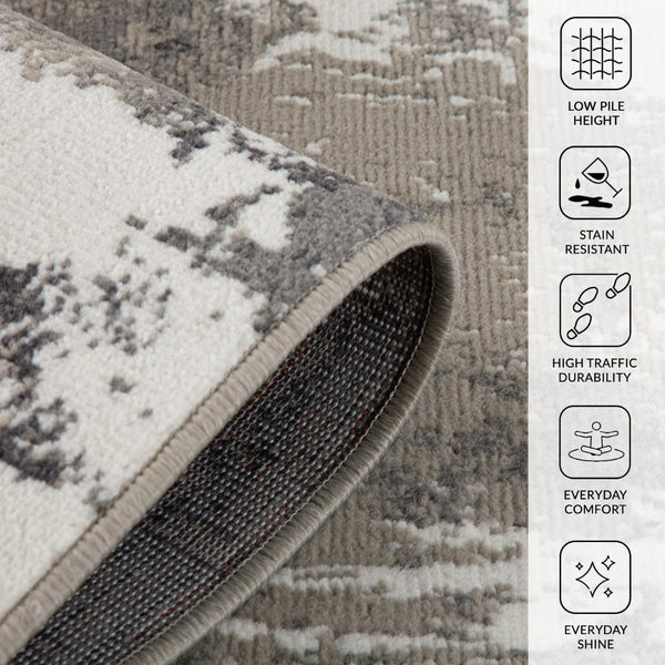 Amer Rugs Alpine Contemporary Power-loomed Area Rug – Stylish, Durable Addition For Any Interior Design Space Ivory Polypropylene Alp6106139