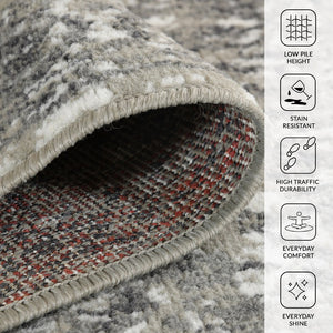 Amer Rugs Alpine Classic Bordered Power-loom Area Rug - Stylish, Durable Design For Any Interior Space Dark Gray Polypropylene Alp72710