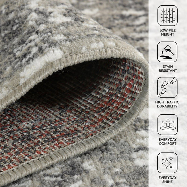 Amer Rugs Alpine Classic Bordered Power-loom Area Rug - Stylish, Durable Design For Any Interior Space Dark Gray Polypropylene Alp72710