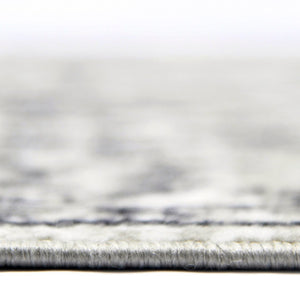 AMER Rugs Alpine Fany ALP-7 Power-Loomed Machine Made Polypropylene Classic Bordered Rug Dark Gray 7'10" x 10'2"