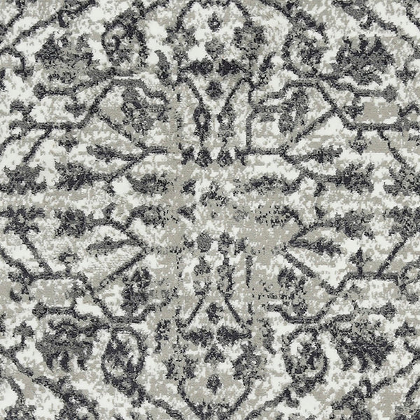 AMER Rugs Alpine Fany ALP-7 Power-Loomed Machine Made Polypropylene Classic Bordered Rug Dark Gray 7'10" x 10'2"
