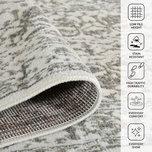 Amer Rugs Alpine Classic Bordered Power-loom Area Rug - Stylish, Durable Design For Any Interior Space Light Gray Polypropylene Alp86709
