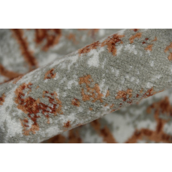 Amer Rugs Alpine Classic Bordered Power-loom Area Rug - Stylish, Durable Design For Any Interior Space Gray,Orange Polypropylene Alp992122