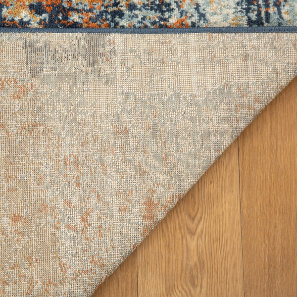 Amer Rugs Allure Contemporary Power-loom Area Rug - Durable, Stylish Design For High-traffic Spaces Ivory Orange Polypropylene Alu135176