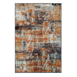 Amer Rugs Allure Contemporary Power-loom Area Rug - Durable, Stylish Design For High-traffic Spaces Ivory Orange Polypropylene Alu135176