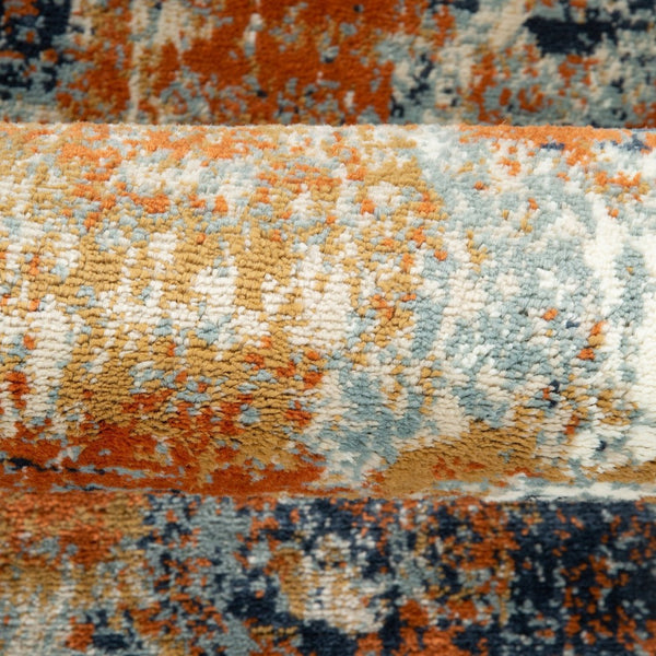 Amer Rugs Allure Contemporary Power-loom Area Rug - Durable, Stylish Design For High-traffic Spaces Ivory Orange Polypropylene Alu135176