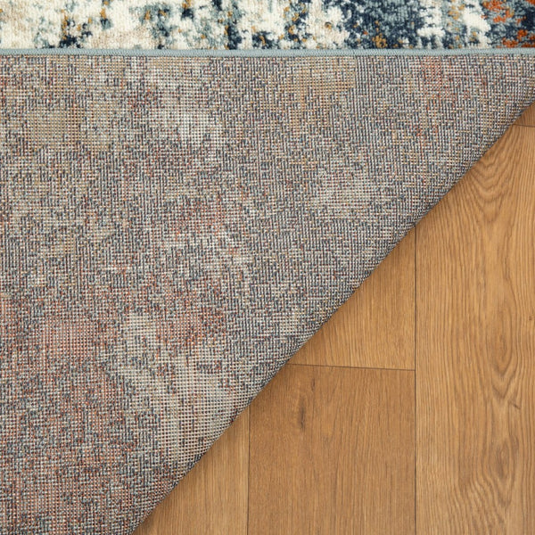 Amer Rugs Allure Contemporary Power-loom Area Rug - Durable, Stylish Design For High-traffic Spaces Ivory Rust Polypropylene Alu140203